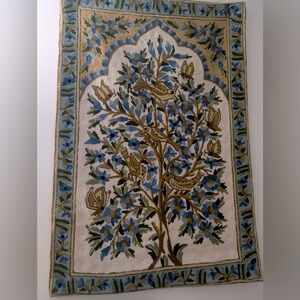 Handmade Indian tapestry - birds in a tree